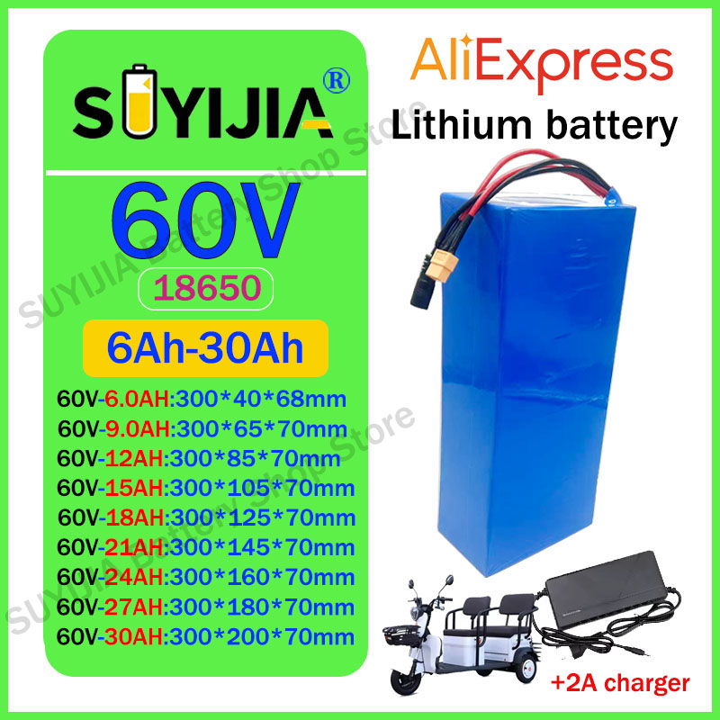 60V 30Ah Electric Scooter Battery - Nieuwe 60V 16S2P-10P/6Ah-30Ah Lithium Ion Batterij