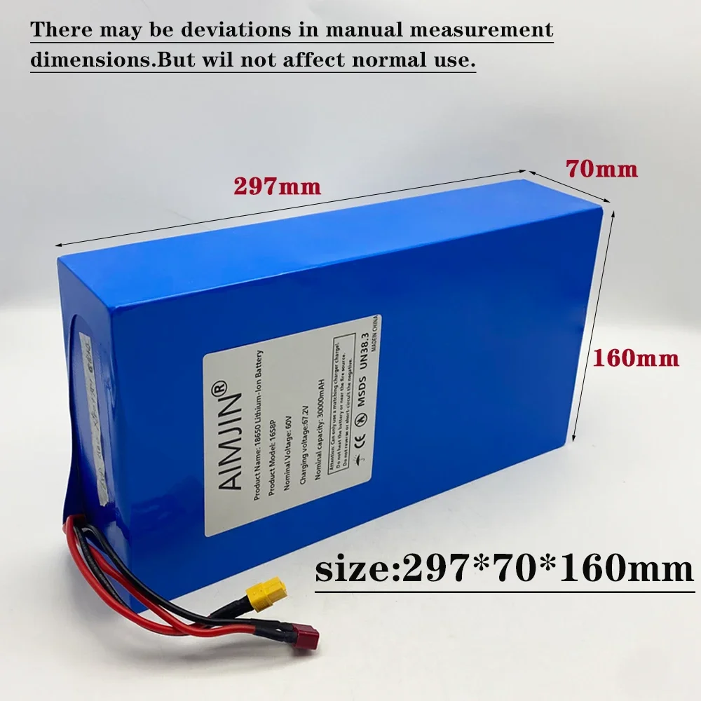 18650 Lithium-ion Batterijpakk - 60V 30Ah Electric Scooter Battery recensie en prijs