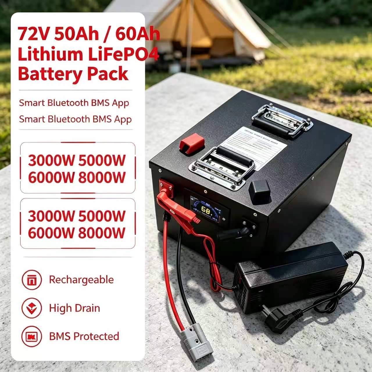 72V 50Ah 50A 60Ah 60 Ah 60A li - 72V 60Ah Lifepo4 Battery Pack recensie en prijs